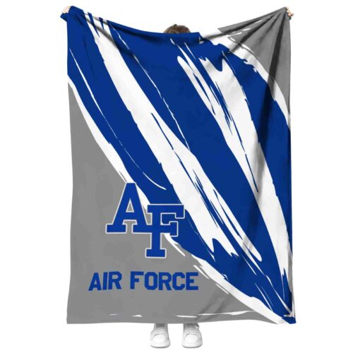 air force falcons brushstrokes blue white blanket best selling