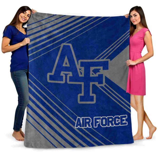 air force falcons diagonal stripes blue blanket fashion forward
