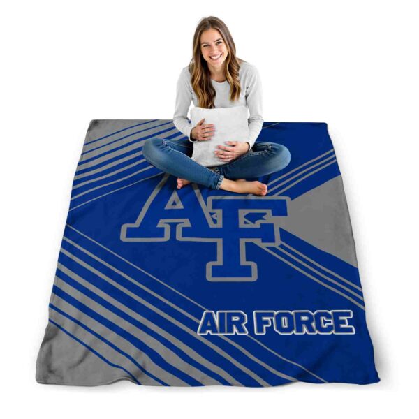 air force falcons diagonal stripes blue blanket high quality