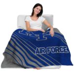 air force falcons diagonal stripes blue blanket latest model