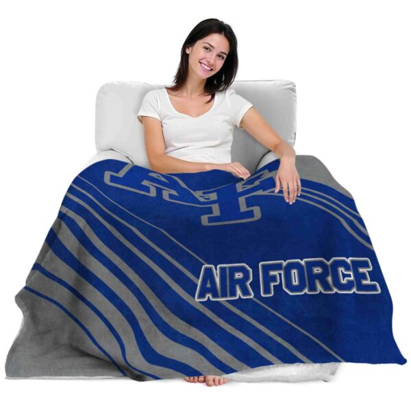 air force falcons diagonal stripes blue blanket latest model