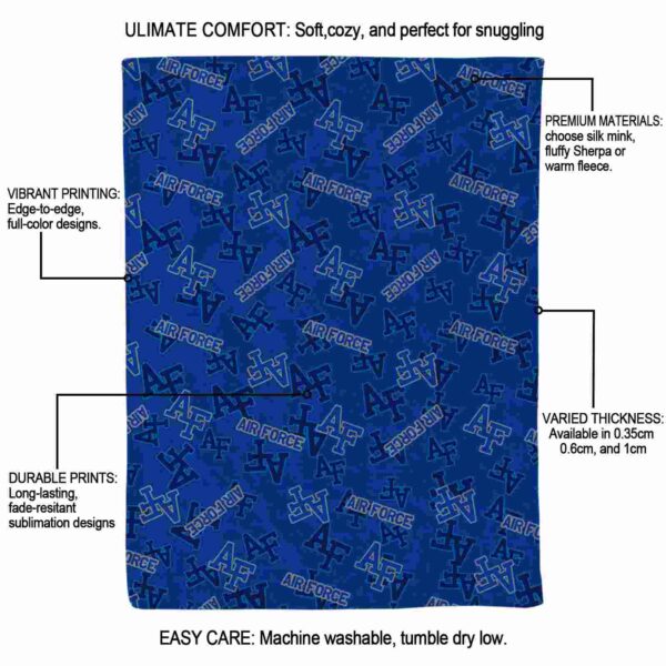 air force falcons diehard fans blue blanket new arrival