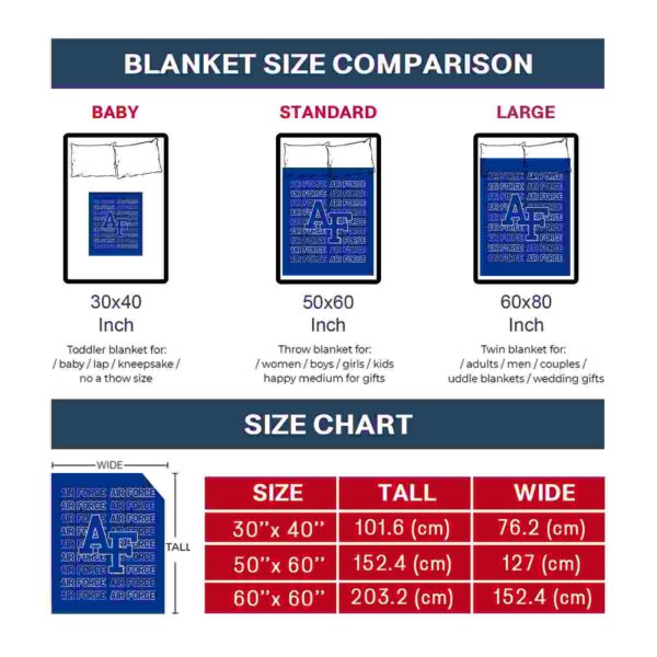 air force falcons fan pride blue blanket trendy