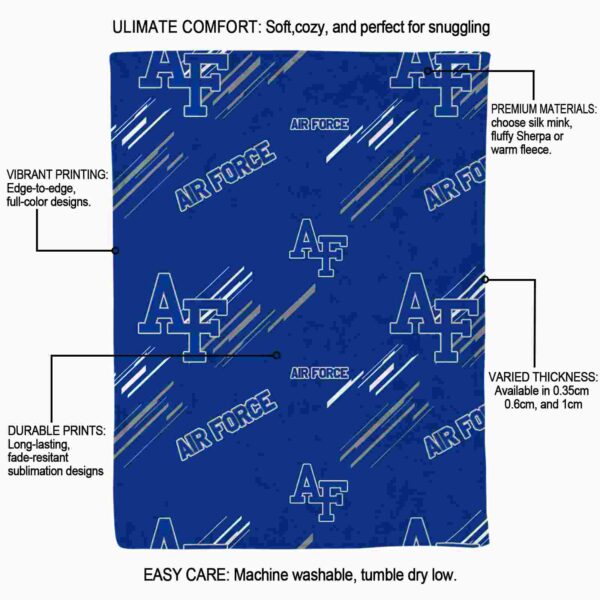 air force falcons fan spirit blue blanket new arrival