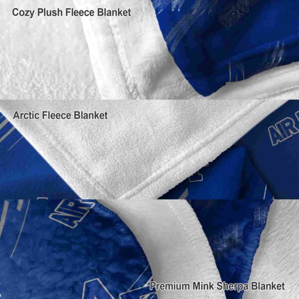 air force falcons fan spirit blue blanket premium grade