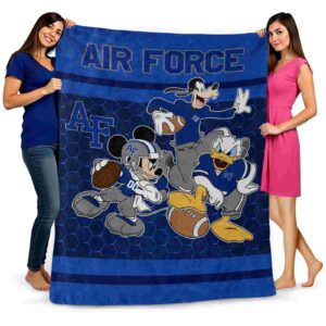 air force falcons three musketeers blue blanket fashion forward