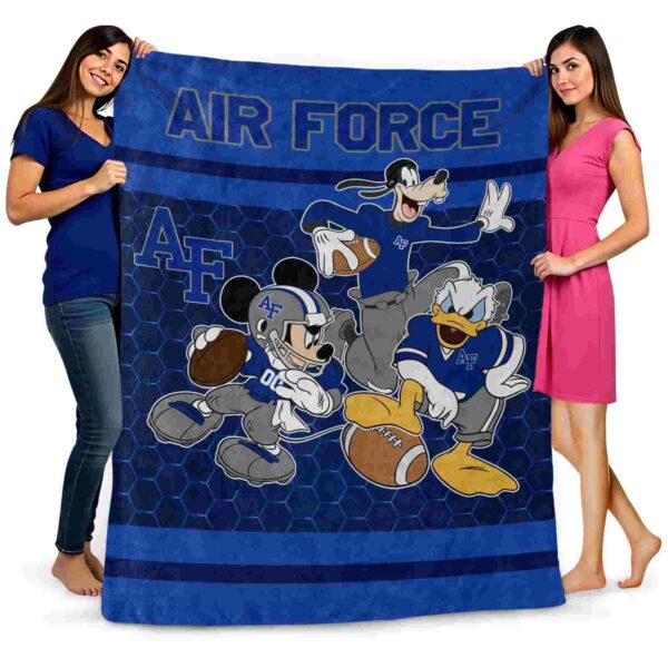 air force falcons three musketeers blue blanket fashion forward