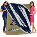 akron zips brushstrokes blue white blanket best selling