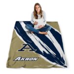 akron zips brushstrokes blue white blanket best selling