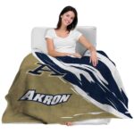 akron zips brushstrokes blue white blanket best selling