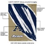 akron zips brushstrokes blue white blanket best selling