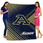 akron zips diagonal stripes blue blanket best selling