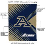 akron zips diagonal stripes blue blanket best selling