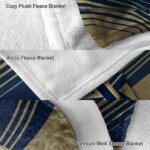 akron zips diagonal stripes blue blanket best selling
