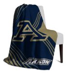 akron zips diagonal stripes blue blanket best selling