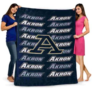 akron zips fan pride blue blanket fashion forward