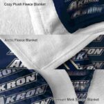 akron zips fan pride blue blanket premium grade