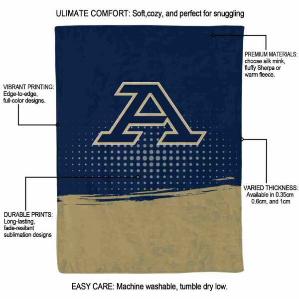 akron zips gradient dots blue blanket new arrival