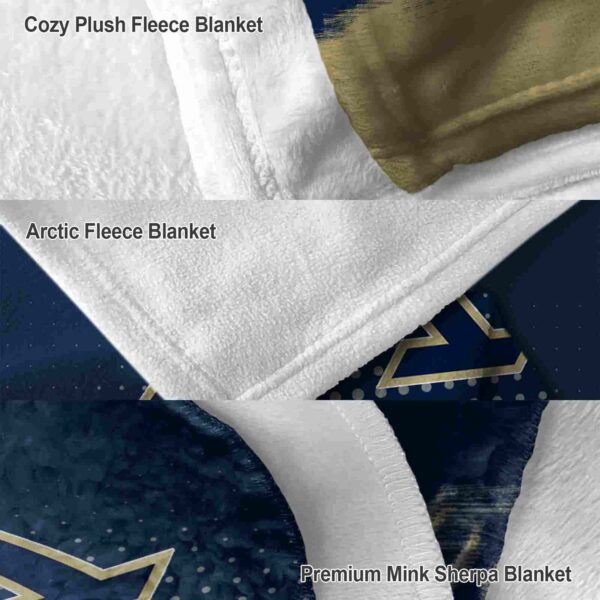 akron zips gradient dots blue blanket premium grade