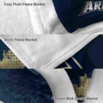 akron zips grunge texture blue blanket best selling