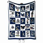 akron zips mickey minnie blue white blanket best selling