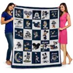 akron zips mickey minnie blue white blanket best selling
