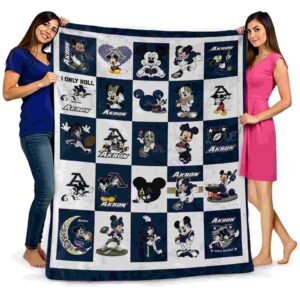 akron zips mickey minnie blue white blanket fashion forward