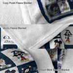akron zips mickey minnie blue white blanket best selling