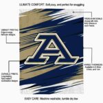 akron zips paint streaks blue white blanket best selling