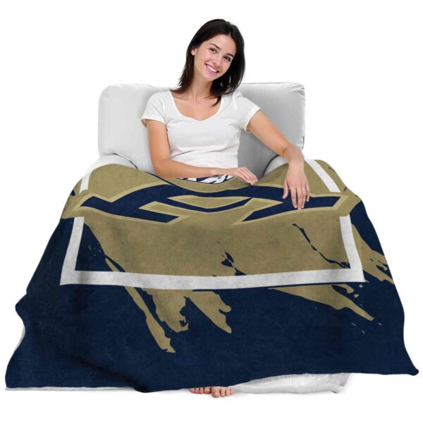 akron zips splatter effect blue blanket latest model