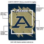 akron zips splatter effect blue blanket new arrival