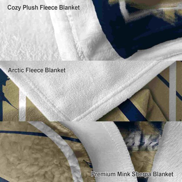 akron zips splatter effect blue blanket premium grade