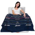 akron zips striped pattern blue blanket latest model