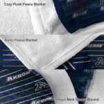 akron zips striped pattern blue blanket premium grade