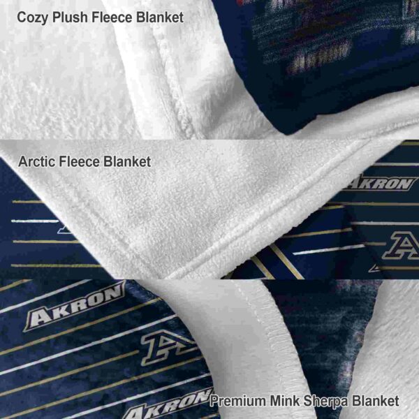 akron zips striped pattern blue blanket premium grade