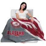 alabama crimson tide brushstrokes crimson white blanket best selling