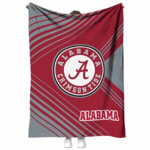 alabama crimson tide diagonal stripes crimson blanket best selling