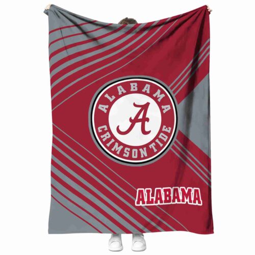 alabama crimson tide diagonal stripes crimson blanket best selling