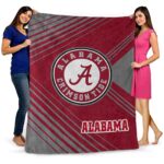 alabama crimson tide diagonal stripes crimson blanket best selling