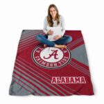 alabama crimson tide diagonal stripes crimson blanket best selling