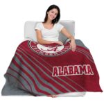 alabama crimson tide diagonal stripes crimson blanket best selling