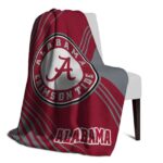 alabama crimson tide diagonal stripes crimson blanket best selling