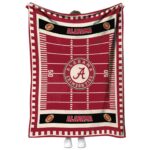 alabama crimson tide football field crimson blanket best selling