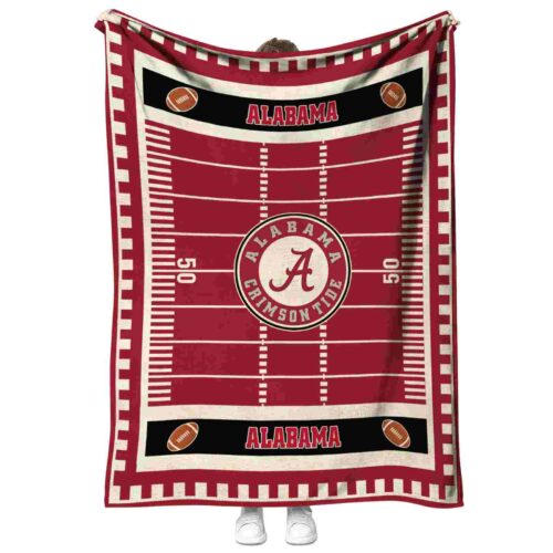 alabama crimson tide football field crimson blanket best selling