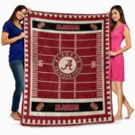 alabama crimson tide football field crimson blanket best selling