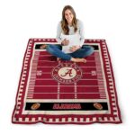 alabama crimson tide football field crimson blanket best selling