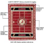 alabama crimson tide football field crimson blanket best selling