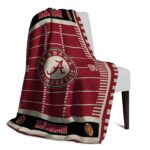 alabama crimson tide football field crimson blanket best selling
