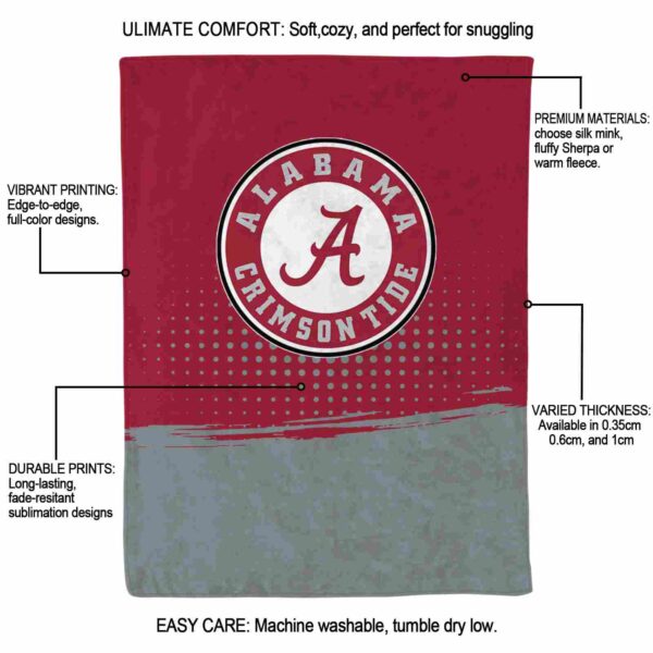 alabama crimson tide gradient dots crimson blanket new arrival