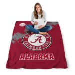 alabama crimson tide grunge texture crimson blanket high quality